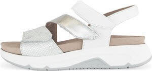 Gabor Comfort 66.882.51 Riemchensandalen silber/weiss