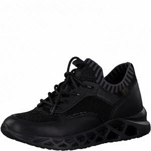 Jana 8-8-23706-27/026 Woms Lace-up BLACK/GRAPHITE