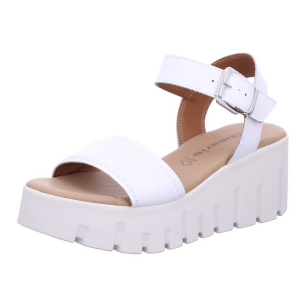 Tamaris 1-28712-42 117 Da.-Sandalette WHITE LEATHER - Bild 1
