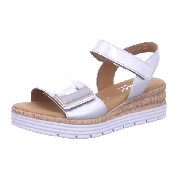 Gabor 62.700.10 Keilsandaletten silber (uni+gold) - Bild 1