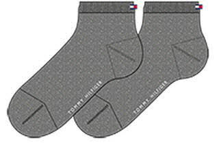 Tommy Hilfiger 373001001 758 TH WOMEN CASUAL SHORT SOCK 2P middle grey melange