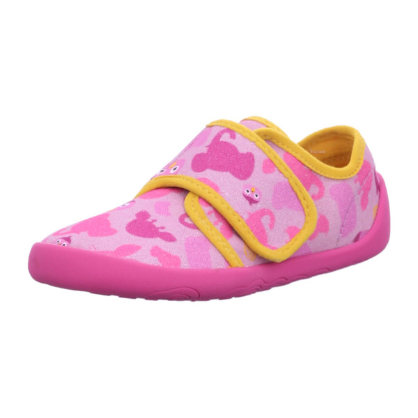 Affenzahn 01398 40010 Hausschuh Baumwolle Movy Vogel Pink - Bild 1