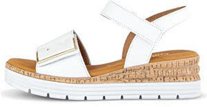 Gabor Comfort 62.700.50 Keilsandaletten weiss (uni+gold)